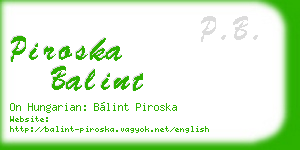 piroska balint business card